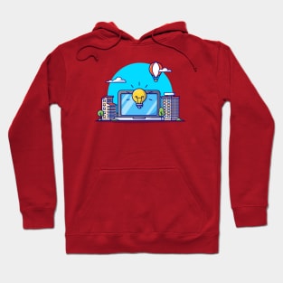 Smart City Cartoon Vector Icon Illustration Hoodie